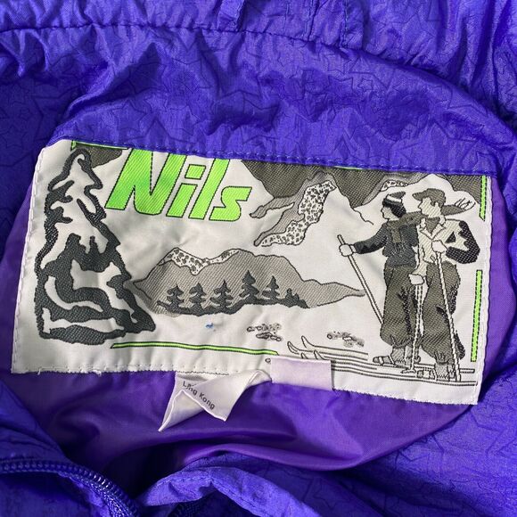 Nils Vintage Jacket Womens 10 Windbreaker Hooded Half Zip Pullover Ski Snow Vtg - Picture 10 of 14